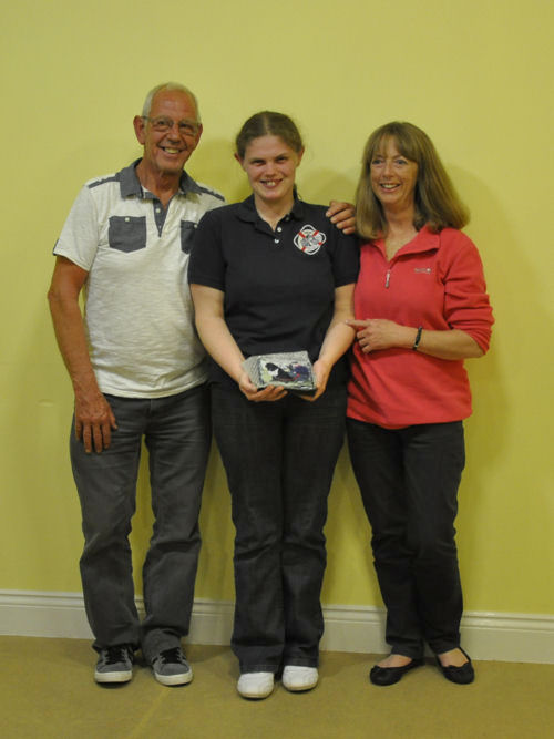 Gemma receiving a Special Achievement award